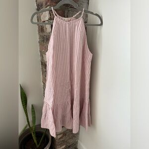 Rebecca Taylor Pink Multi Colored Striped Sleeveless Dress